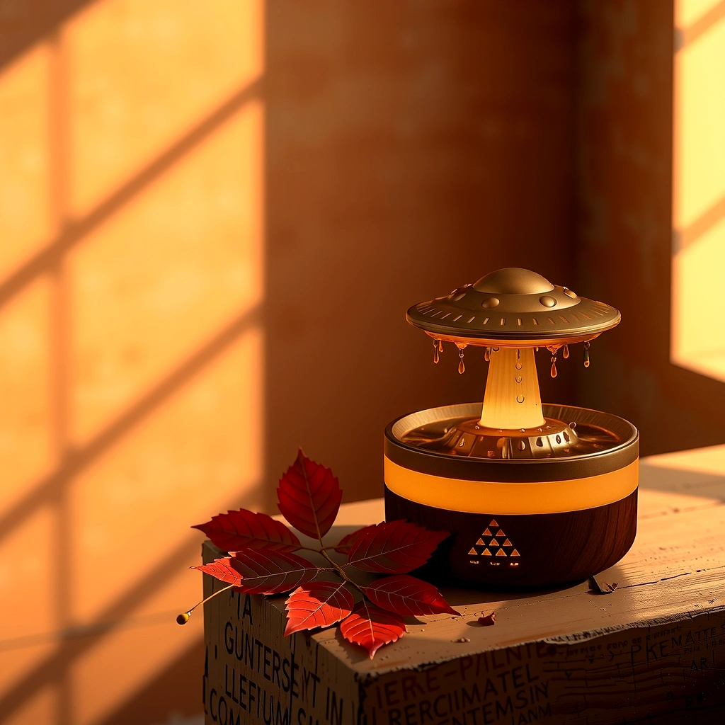 New UFO Raindrop Humidifier Water Drop Air Humidifier USB Aromatherapy Essential Oils Aroma Air Diffuser Household Mist Maker Home Decor