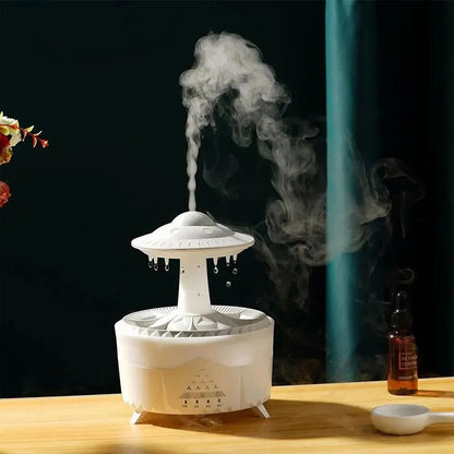 New UFO Raindrop Humidifier Water Drop Air Humidifier USB Aromatherapy Essential Oils Aroma Air Diffuser Household Mist Maker Home Decor